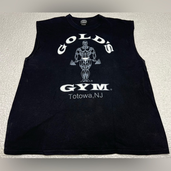 Gold's Gym Other - Vintage 90’s Deadstock Golds Gym Muscle Shirt Mens XL Black Sleeveless Totowa NJ